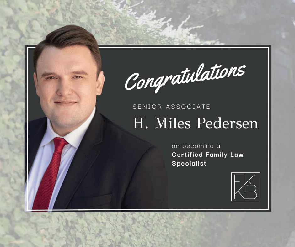 Miles Pedersen Named a Certified Family Law Specialist